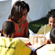 First lady Michelle Obama with students (Getty Images)